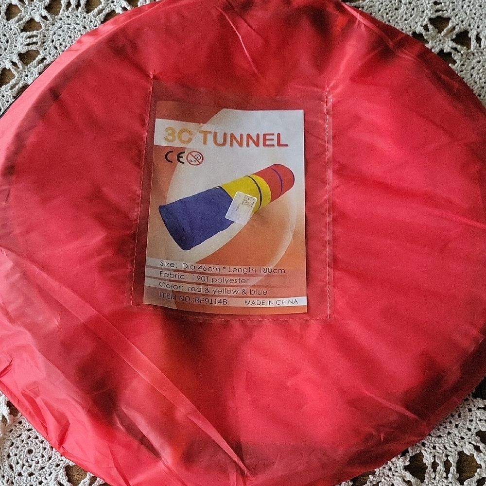 Tunnel Kids Play Tent - Red, Yellow, Blue